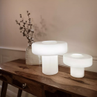 Lampe à poser en verre Foza Maxi blanche