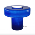 Lampe à poser en verre Foza Maxi bleu