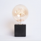 Lampe en béton Hello noire