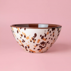 Saladier en céramique moucheté marron