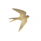 Poussière Des Rues - Bijou mural grande hirondelle en métal doré