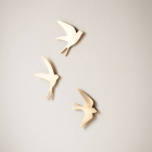 Poussière Des Rues - Bijou mural grande hirondelle en métal doré