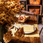 Françoise Paviot - Pack 20 serviettes en papier en intissé 20 x 20 cm - Vichy jaune