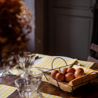 Françoise Paviot - Pack 20 serviettes en papier en intissé 20 x 20 cm - Vichy jaune