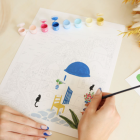 COFFRET PEINTURE AU NUMÉRO - LA PETITE EPICERIE - SANTORINI PAR MAJA TOMLJANOVIC