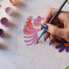 COFFRET PEINTURE AU NUMÉRO - LA PETITE ÉPICERIE - TIGRE FLEURI PAR LIMISTIC