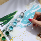 COFFRET PEINTURE AU NUMÉRO - LA PETITE ÉPICERIE - PICNIC À ÉTRETAT PAR ANANYA BHANDARI