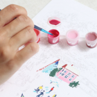 COFFRET PEINTURE AU NUMÉRO - LA PETITE ÉPICERIE - SKIING AMONG MONTAINS PAR KATIE SMITH