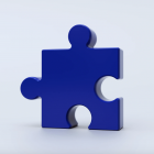 Vase Puzzle Bleu - Fluid Market