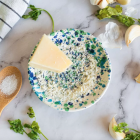 Assiette à râper en céramique - petit modèle (bleu et vert)