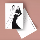 Princesse Garage - Carte postale Famille Addams