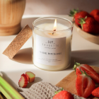 Bougie artisanale parfumée Fraise rhubarbe - Saugette