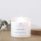 Bougie artisanale parfumée Méditation (agrumes et épices) - Saugette