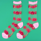 Chaussettes transparentes hibiscus - Coucou Suzette