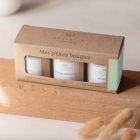 Coffret L’heure du thé - 3 Bougies artisanales parfumées à la cire de soja naturelle