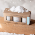 Coffret Tout schuss - 3 Bougies artisanales parfumées à la cire de soja naturelle