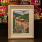 COFFRET PEINTURE AU NUMÉRO - PETIT PINCEAU - SRI-LANKA TRAIN PAR MAJA TOMLJANOVIC