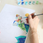 COFFRET PEINTURE AU NUMÉRO - PETIT PINCEAU - CINQUE TERRE PAR KENZIE ELSTON