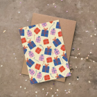 Carte postale motifs cadeaux