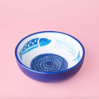 Assiette à râper en céramique motif sardines