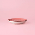 Assiette a raper petite rose et marron