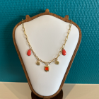 Collier charm's Corail