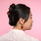 Coucou Suzette - Mini pince à cheveux Framboise