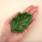 Coupelle céramique motif feuille