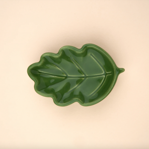 Coupelle céramique motif feuille