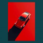 Affiche Voiture Porsche 911 rouge