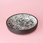 Assiette à râper grande taille noir et blanc