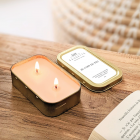 Au coin du feu - Les p'tites Saugette - 2 mèches - Bougie artisanale parfumée à la cire de soja naturelle