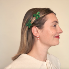 Barrette de Noël - Noeud Vert - Coucou Suzette