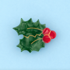 Barrette de Noël Coucou Suzette - Houx