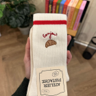 Chaussettes brodées - Bonjour x Croissant