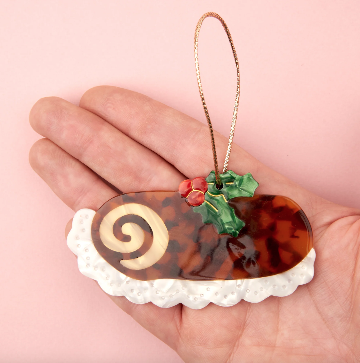 Déco de Noël à suspendre - Bûche