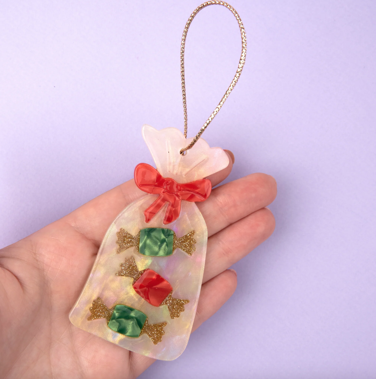 Déco de Noël à suspendre - Sachet papillotes