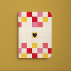 Hello couleur - Carnet - Damier cœur
