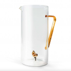 Pichet en verre avec figurine Orange