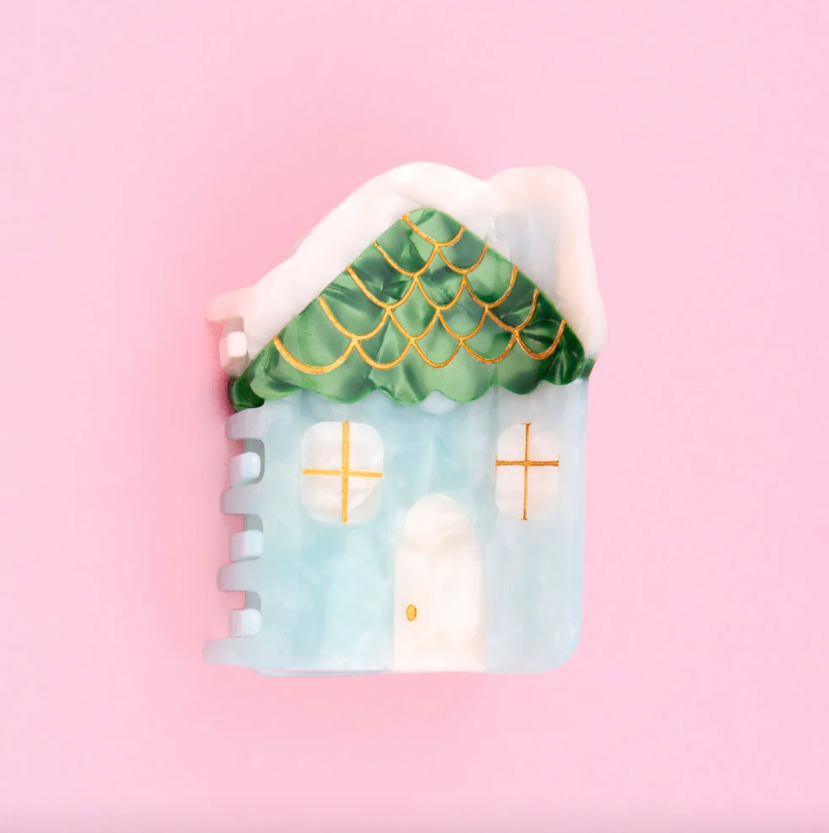 Pince à cheveux Noël - Maison Enneigée - Coucou Suzette