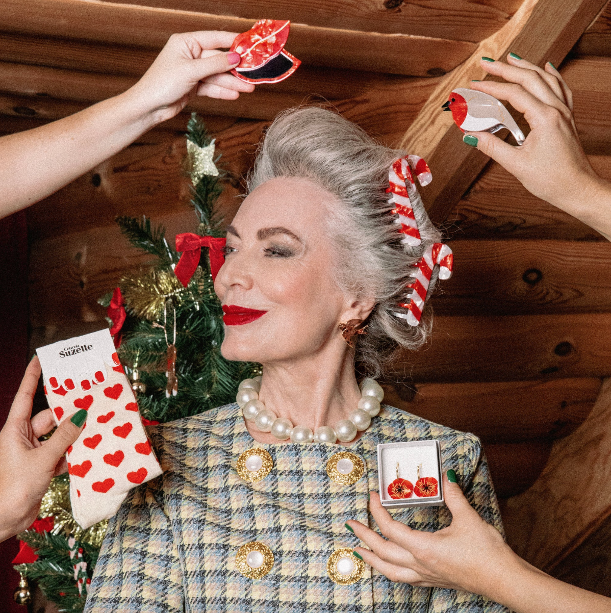 Pince à cheveux de Noël Coucou Suzette - Sucre d'orge