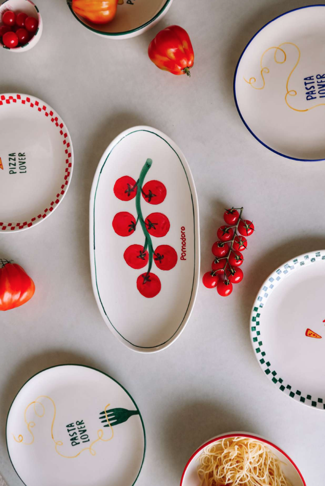 Plat de service ceramique - Pomodoro