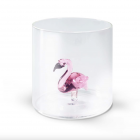Verre avec figurine Flamant rose - 250 ml