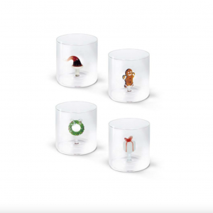 Verre avec figurine Noël