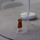 Verre avec figurine Chien