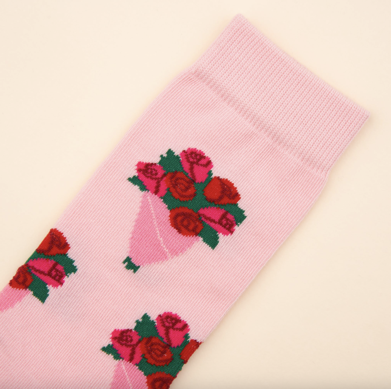Chaussettes bouquet de roses