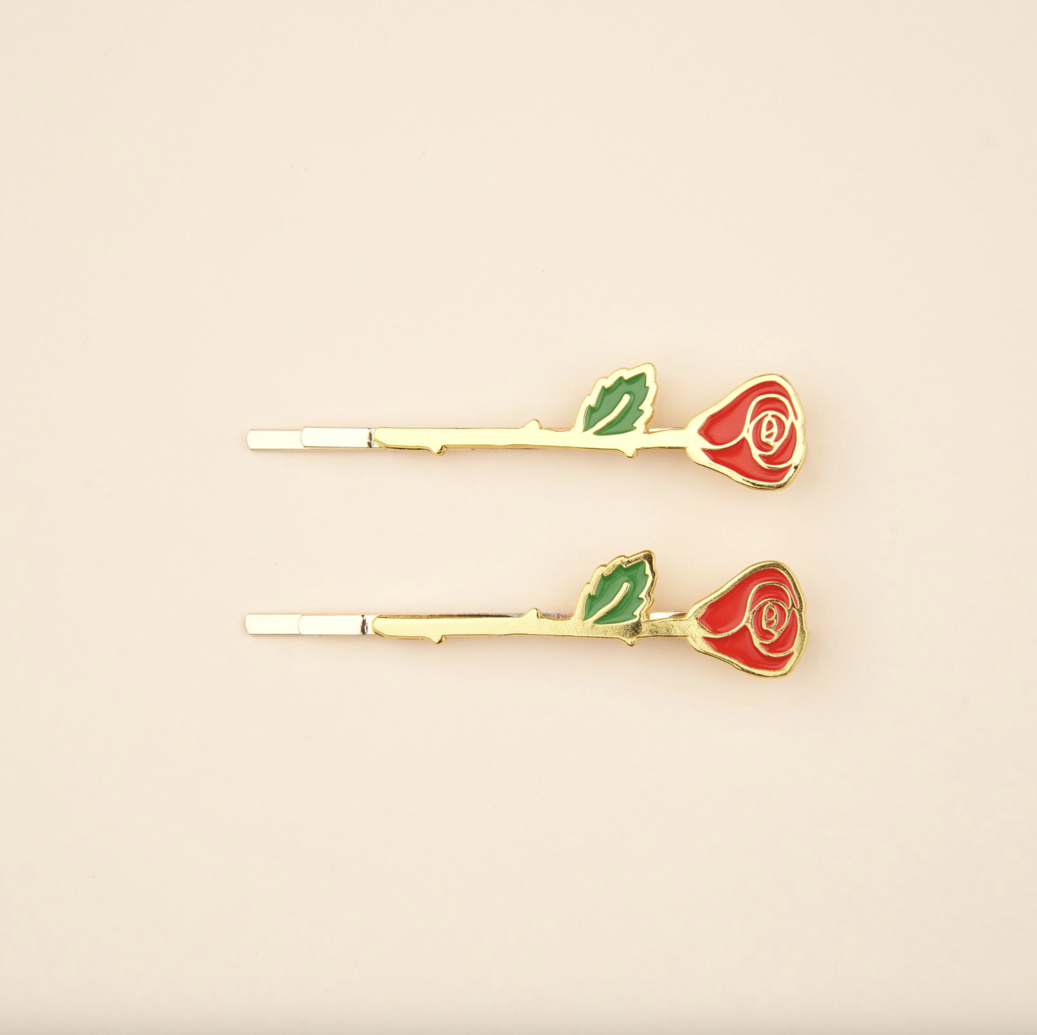 Coucou Suzette - Duo barrettes fines Roses