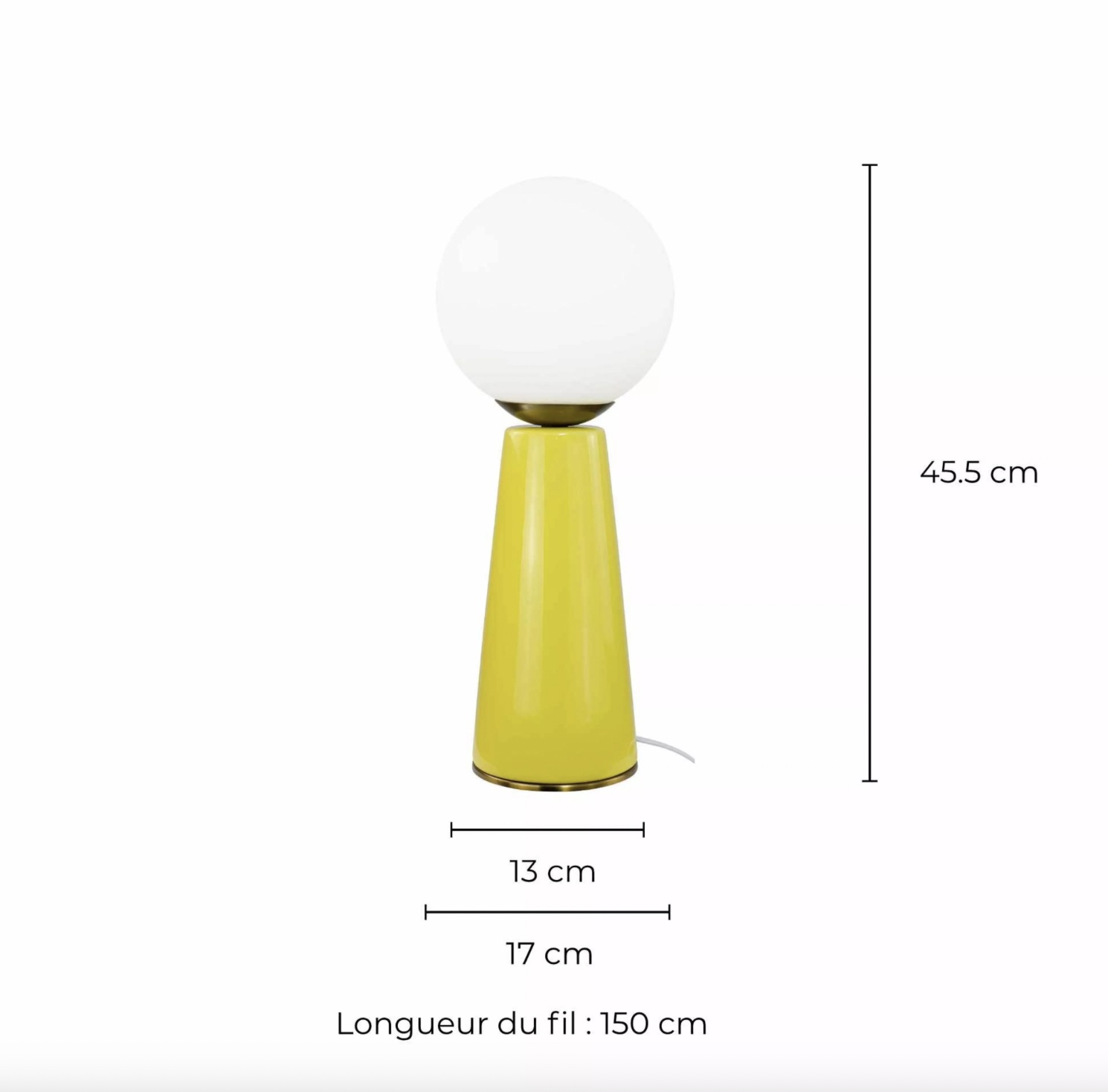 Lampe céramique Colyne - Jaune