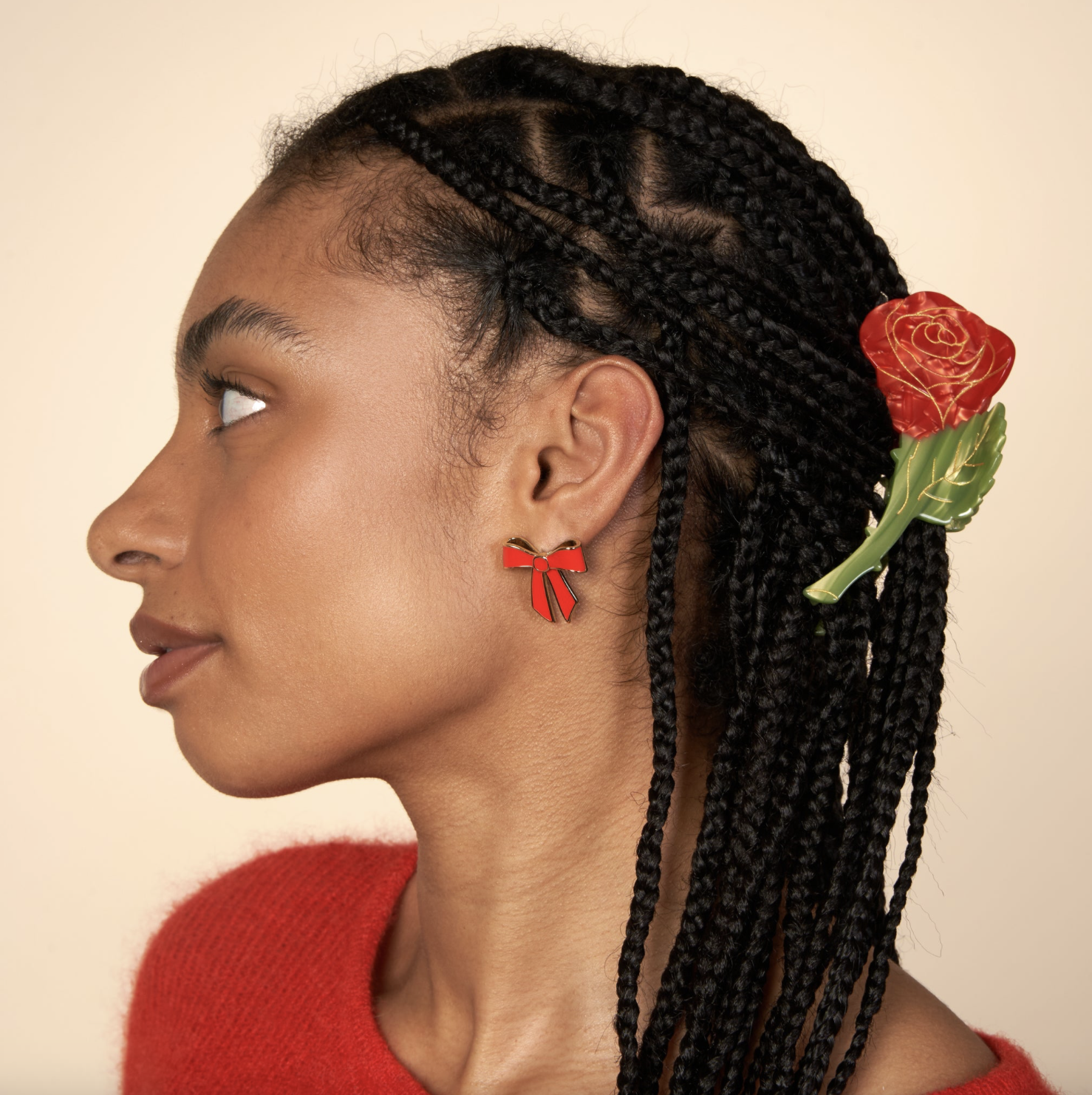 Pince à cheveux rose